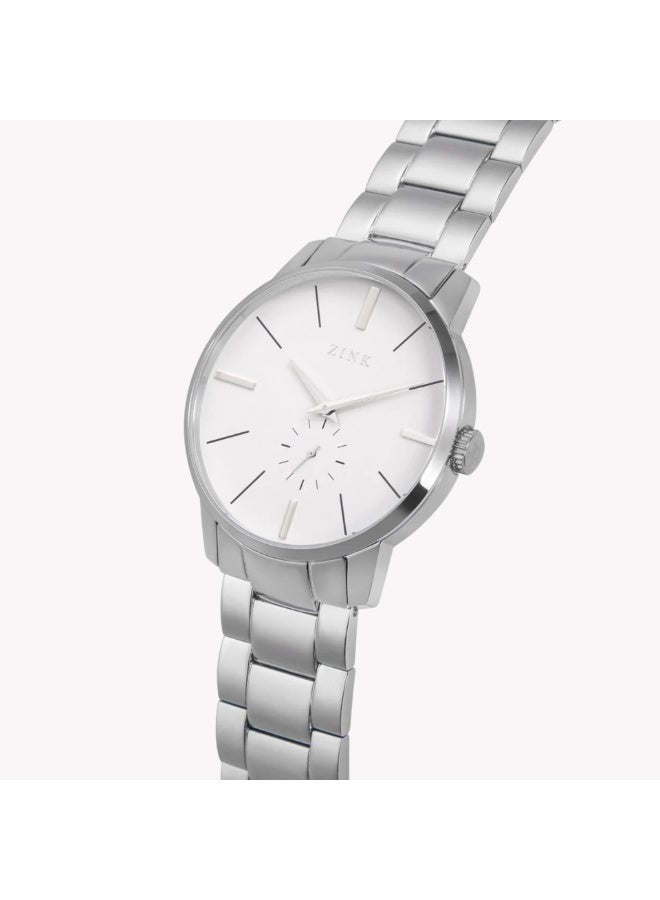 زنك ساعات زينك للرجال من الفولاذ المقاوم للصدأ فضية | ZK126G5SS-16 - Image 2