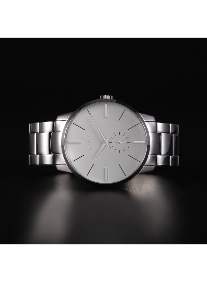 زنك ساعات زينك للرجال من الفولاذ المقاوم للصدأ فضية | ZK126G5SS-16 - Image 5