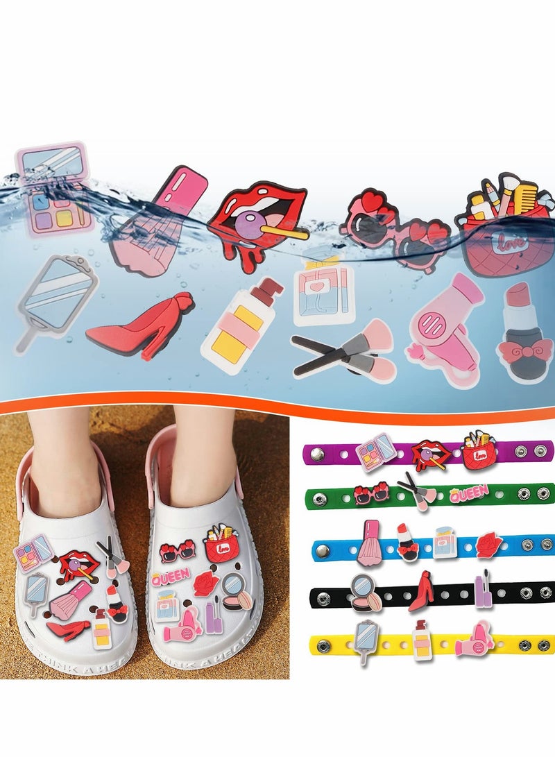 Excefore Shoe Decoration Charms, Crocs Charms jibbitz, Shoes Sandals Buckle Party Birthday Gift, Croc Charms Bracelet Wristband Decorations for Adult Girls Women Kids 26 PCS - Image 3