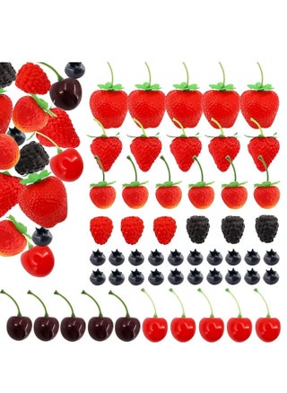 52 PCS Artificial Fake Fruit, Includes Fake Strawberries Fake Blueberries Fake Raspberries Fake Cherries, Reusable Waterproof Plastic Cake Dessert Party Home Kitchen Decoration, Photography Props - pzsku/Z42F38DC1B4745E8017FEZ/45/_/1724773931/876f9e2b-4151-4df5-9c28-4687aa3a5940
