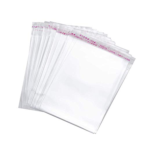Dinojames Self Adhesive Resealable transparent 9X12 inches - 100 Pcs BOPP plastic covers for packing,plastic bags - Image 1