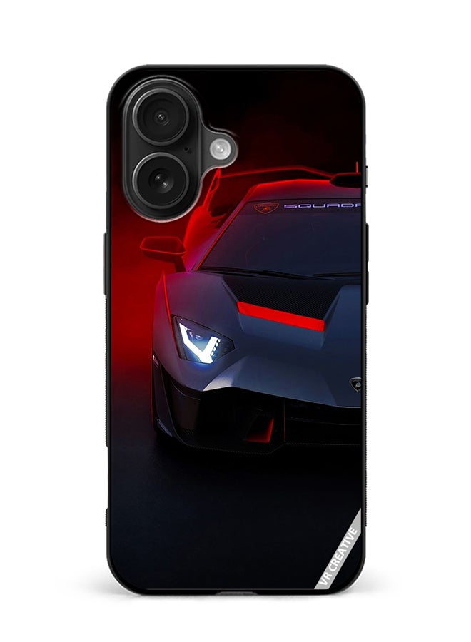 Protective Case Cover For Apple iPhone 16 Plus Lamborghini Sc18 Design Multicolour