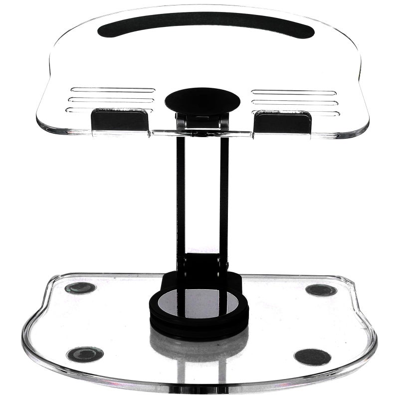 Rotatable Foldable Acrylic Tablet Stand Adjustable Non Slip Desktop Holder Black - Image 2