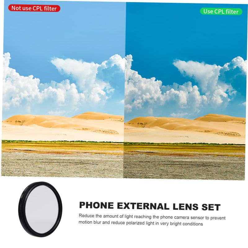 Universal CPL Filter Lens Clip Set For Mobile Phones Reduces Glare For Photography - Image 5