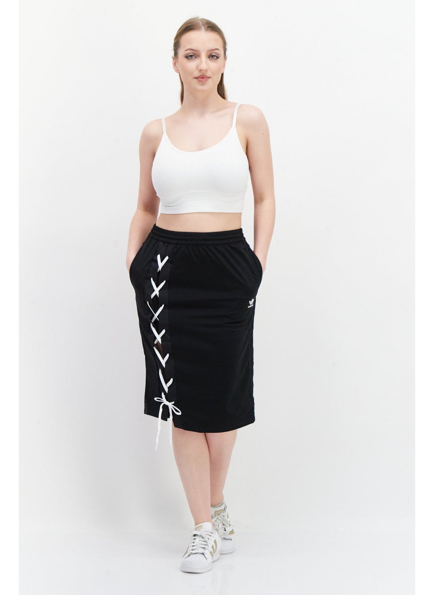 adidas Originals Women Sportswear Fit Brand Logo Outdoor Skirt, Black  - Image 3