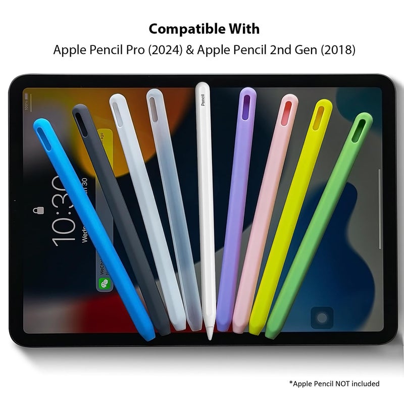 Slim Soft Silicone Sleeve Case Compatible with Apple Pencil 2nd Generation Only, Protective Grip Cover Skin for iPad Apple Pencil 2nd Gen (Pink)