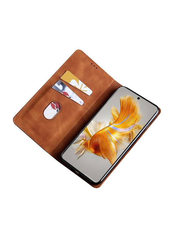 اس-توب جراب هاتف Huawei Mate 50 من الجلد مع غطاء مغناطيسي أفقي قابل للطي - Image 3