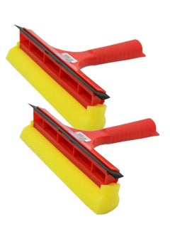 LACOT GENERAL TRADING LLC Pack of 2 Window squeegee glass wiper blade with sponge and handle  - Image 1