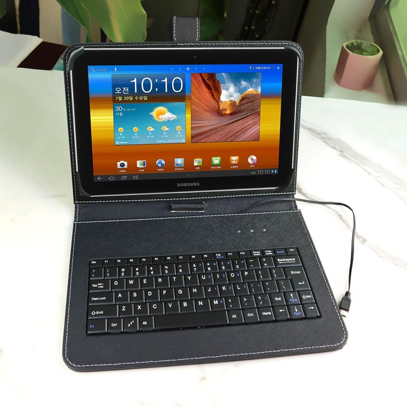 ENJOY-UNIQUE 10 inch Tablet Case 9.7-11 inch Tablet Cover with QWERTY External Keyboard USB C Port Compatible with Samsung Galaxy Tab A8 A7, Fire HD, Googee U10, Blackview, Nokia T20, Lenovo Tab M10 - Image 2