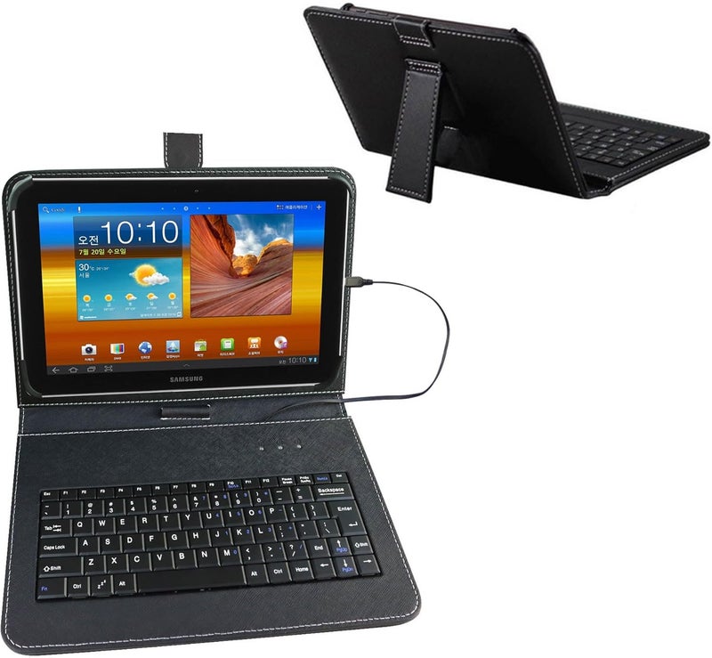 ENJOY-UNIQUE 10 inch Tablet Case 9.7-11 inch Tablet Cover with QWERTY External Keyboard USB C Port Compatible with Samsung Galaxy Tab A8 A7, Fire HD, Googee U10, Blackview, Nokia T20, Lenovo Tab M10 - Image 1