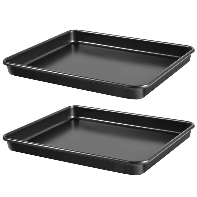 Kazozobi 12.7-Inch Nonstick Baking Sheets & Cookie Trays For Oven  2-Pack Pfoa Free Baking Pans Set (Black) - Image 1