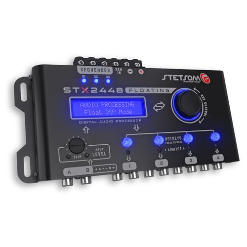 Stetsom STX2448 FLOATING PRO - Full Professional DSP, Digital Signal, Processor PRO, Crossover & Graphic Equalizer 15 Bands, Remote Sequencer, Subharmonic Bass, RCA & HIGH Input, Limiter Peak & RMS - Image 2