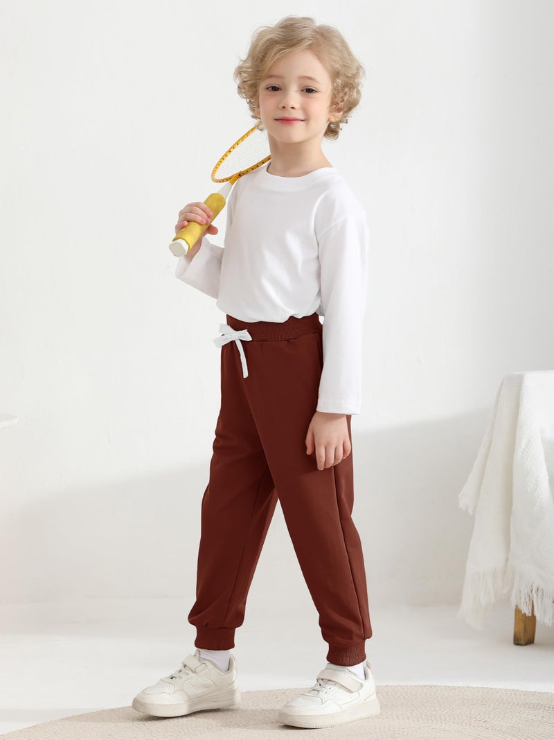 Resinta 3 Pack Toddler Boys Sweatpants Kids Active Jogger Pants Boys Casual Athletic Pull On Pants with Drawstring Pockets - Image 5