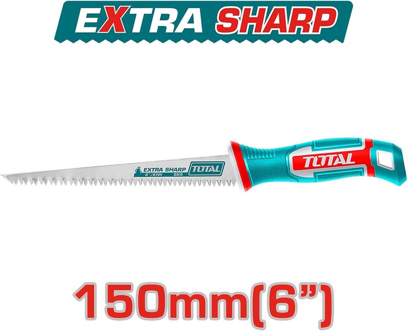 توتال منشار لوح جداري من توتال، مقاس 150 مم / 6 بوصات، مصنوع من فولاذ عالي الكربون SK5، 8 أسنان لكل بوصة (TPI) بحواف ثلاثية - Image 2