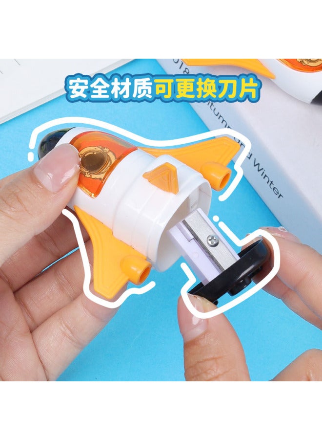 HELPS Creative Space Shuttle Pencil Sharpener Cute Shape Pencil Sharpener Children Cartoon Portable Pencil Sharpener Stationery - Image 2