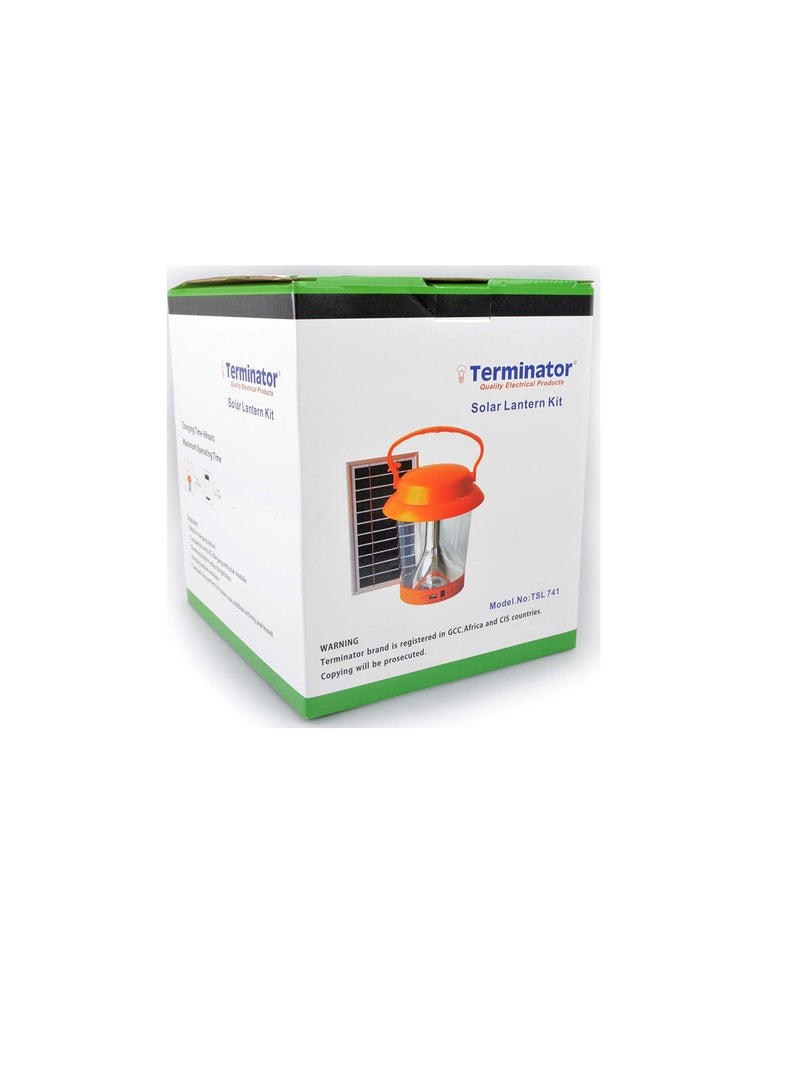 ترمينيتور مجموعة الطاقة الشمسية القابلة لإعادة الشحن مع فانوس LED ولوح شمسي من Terminator - TSL 741مجموعة الطاقة الشمسية القابلة لإعادة الشحن مع فانوس LED ولوح شمسي من Terminator - TSL 741 - Image 1