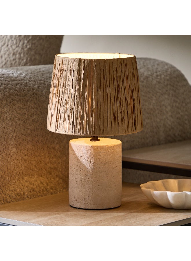 Home Box مصباح طاولة سيراميك إمزي مع ظل ورقي - 28.5 سم - Image 2