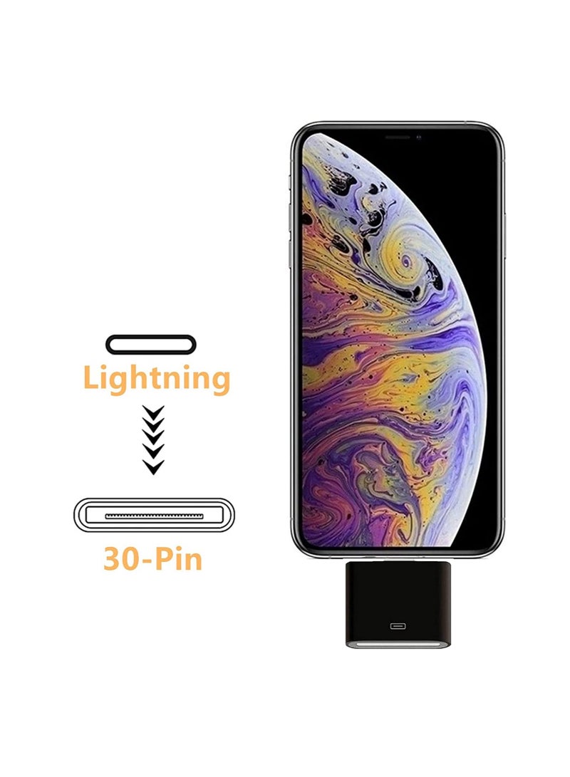 Ntech Lightning to 30-Pin Adapter COVS iPhone 8-Pin Male to 30-Pin Female Sync Converter Connector & Charging Support for iPhone 13/13P/12/12PM/11/11PM/XS/X/8/8P/7 iPad/iPod Models iPhone Adapter - Image 4