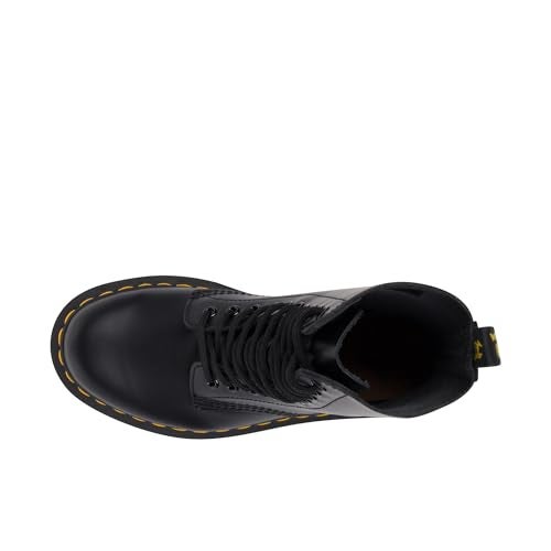 Dr Martens د. مارتنز، حذاء جلد 1490 10 عيون للرجال والنساء، أسود ناعم، 6 أمريكي نساء/5 أمريكي رجال - Image 4