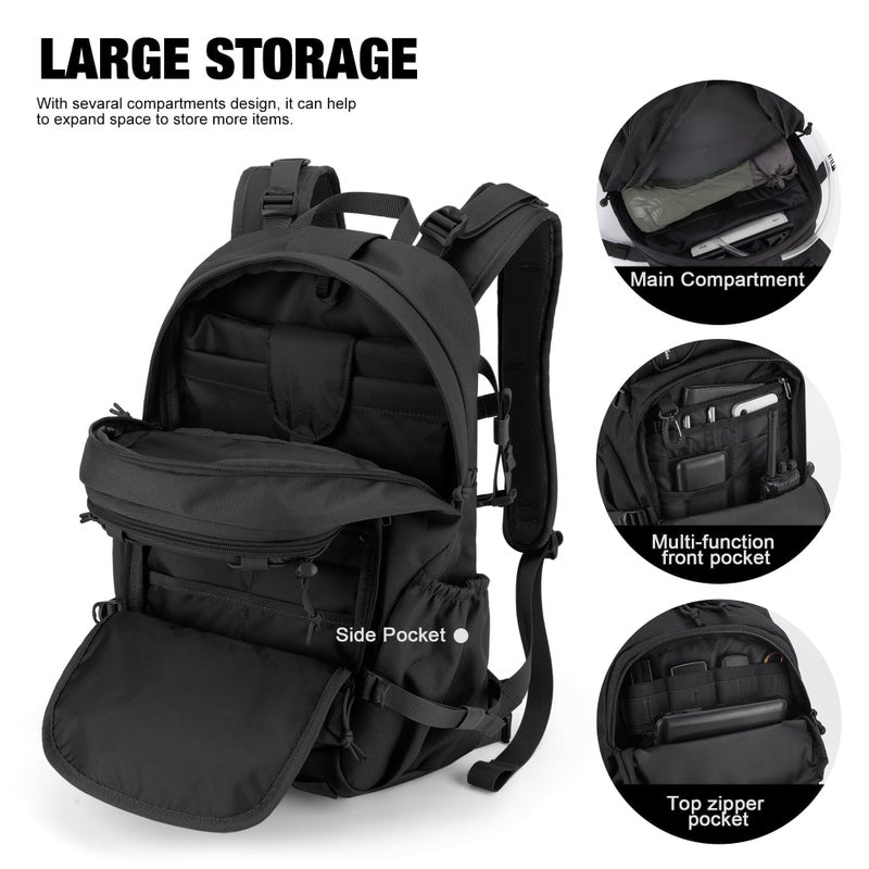 Mardingtop Small Military Tactical Backpack for Men,25L Molle Cordura Backpack for Hiking,Camping,Rucking - Image 4