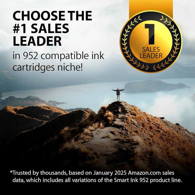 Smart Ink Compatible Ink Cartridges Replacement for HP 952XL 952 XL 4 Combo Pack (Black, Cyan/Magenta/Yellow) to use with HP OfficeJet Pro 8710 7740 8720 8715 8210 8703 OfficeJet 8702 Printers - Image 2