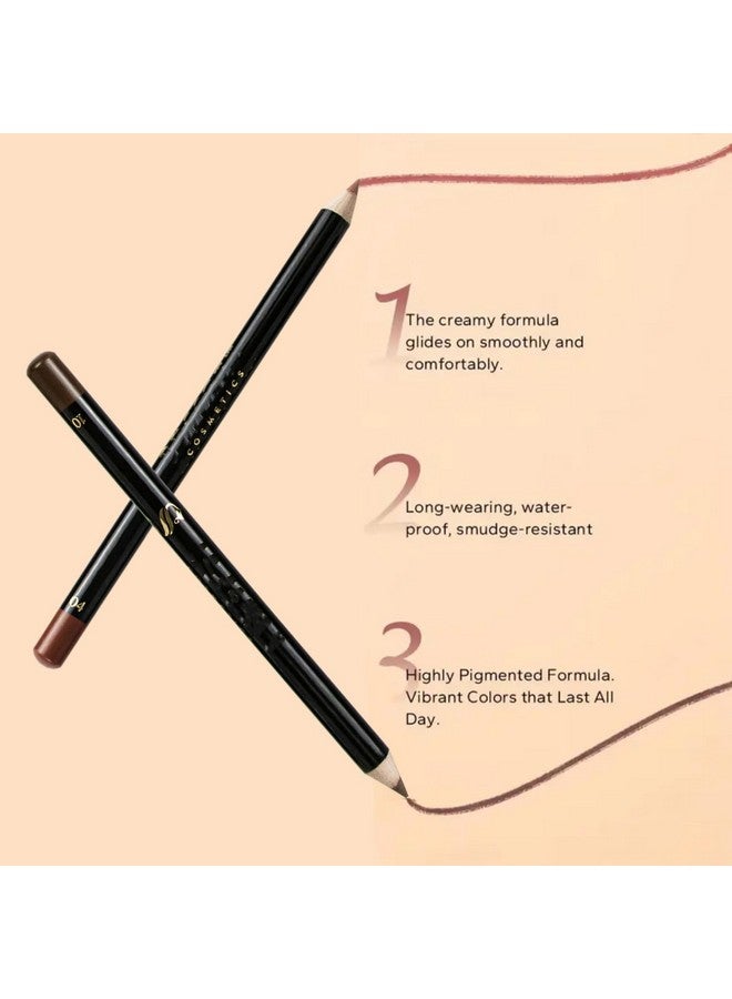 MAEPEOR Matte Lip Liner 12 PCS Nude Brown Series Highly Pigmented and Smoothly Velvet Lipliner Pencil Set Long Lasting and Waterproof Durable Lip Liners (12PCS-4) - Image 5