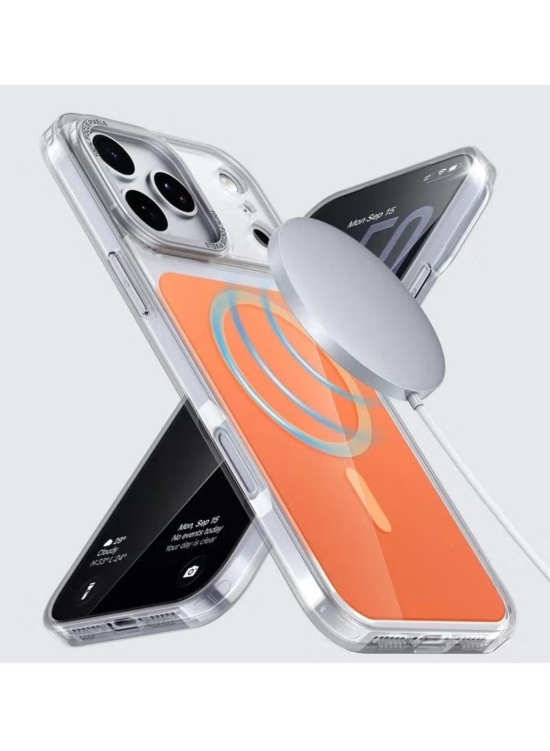 Hot Topic 【Anti-Yellowing Magnetic Case】for Apple iPhone 17 Pro Max, Ultra-Thin Shockproof Clear Cover Compatible with Wireless Magnetic Charging - Image 3