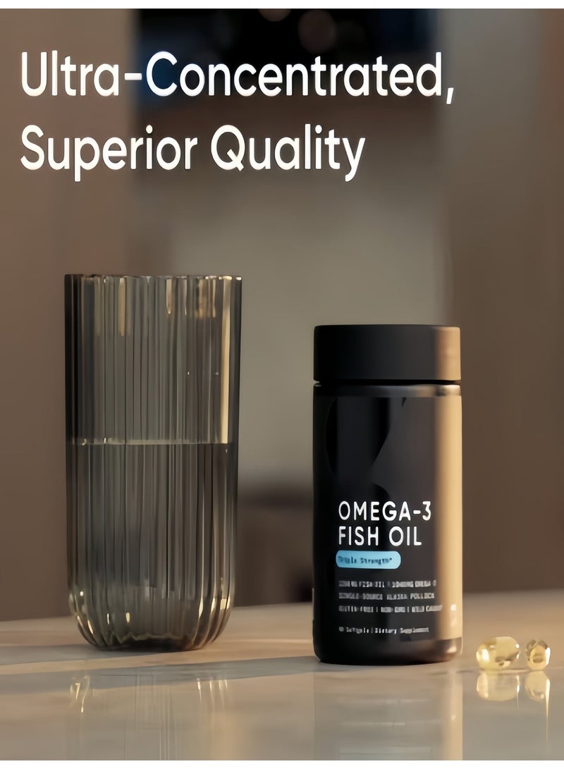 أوميغا 3 زيت سمك مركز عالي النقاء: حبة واحدة يومياً لحماية شاملة للقلب والدماغ والعينين - Image 2