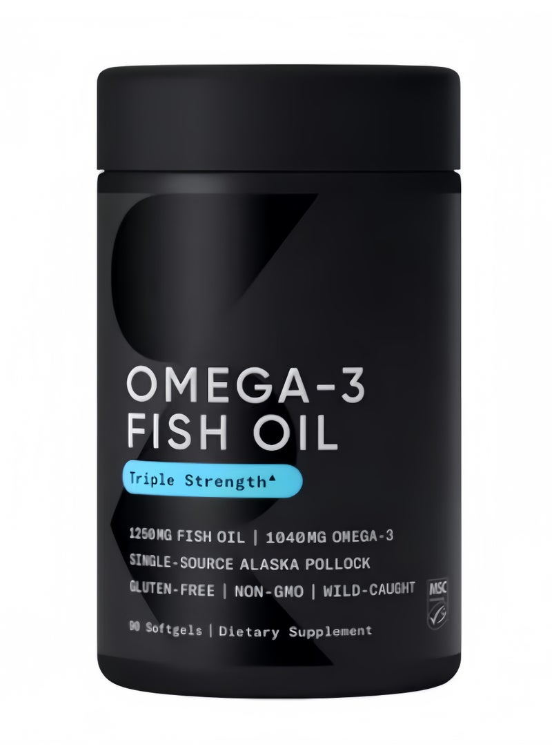 أوميغا 3 زيت سمك مركز عالي النقاء: حبة واحدة يومياً لحماية شاملة للقلب والدماغ والعينين - Image 1