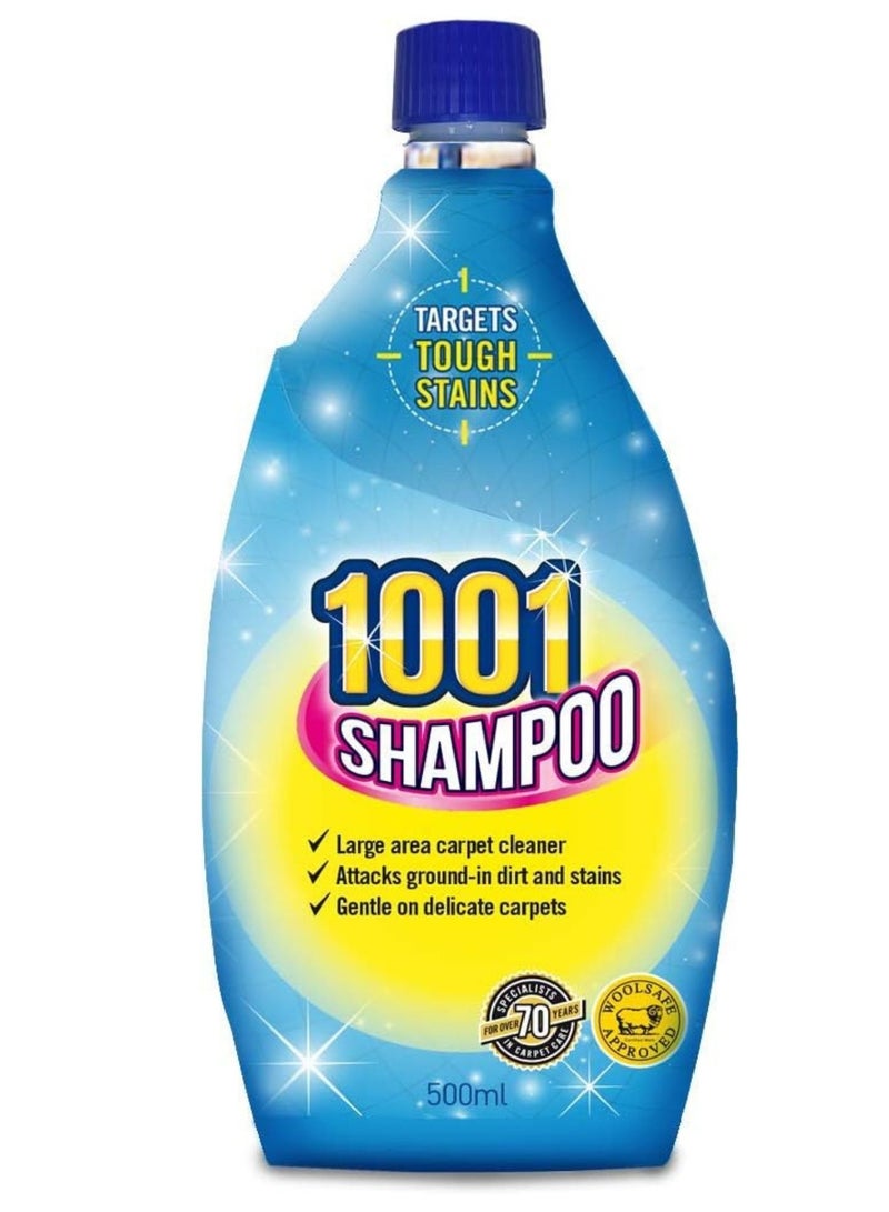 1001 Carpet Shampoo 500ml Deep Clean and Stain Remover for Carpets Rugs Mats and Upholstery Fresh Scent Fast Rinse Soft Fibers Pet and Everyday Stains Cleaner - Image 1