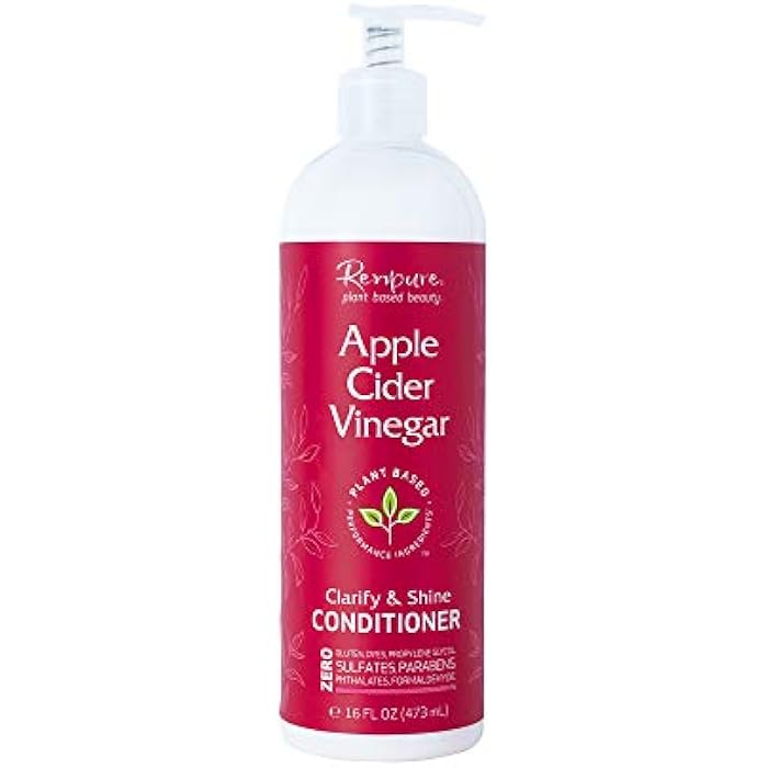 Renpure Plant Based Beauty, Apple Cider Vinegar Conditioner, 16 Ounce - Image 1