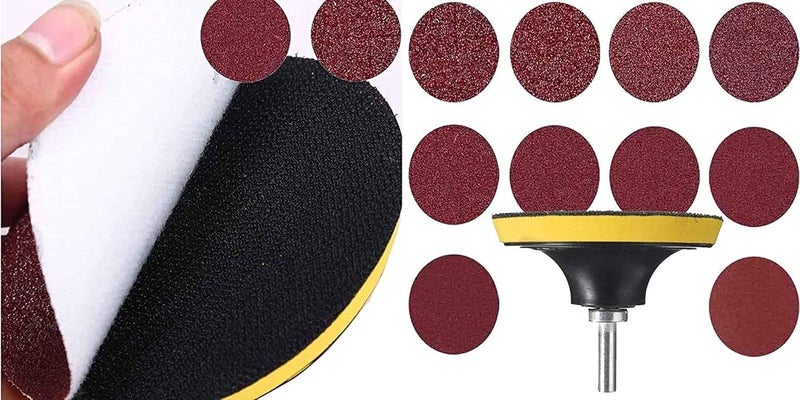 DIY Crafts CTDIYHI41617 3 Inch Sanding Discs 601202408001000 Grit Sandpaper Assortment Backer Pad Universal M10 Drill Adopter 60 - Image 3