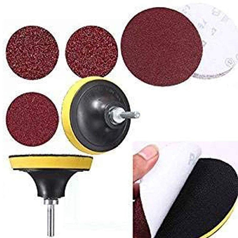 DIY Crafts CTDIYHI41617 3 Inch Sanding Discs 601202408001000 Grit Sandpaper Assortment Backer Pad Universal M10 Drill Adopter 60 - Image 4