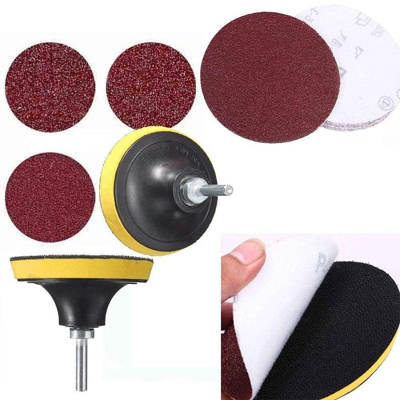 DIY Crafts CTDIYHI41617 3 Inch Sanding Discs 601202408001000 Grit Sandpaper Assortment Backer Pad Universal M10 Drill Adopter 60 - Image 5
