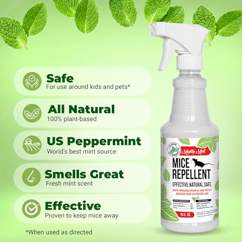 Mighty Mint Peppermint Oil Mouse Repellent Spray – Natural Indoor & Outdoor Control for Mice and Rodents – Plant-Based, Extra-Strong Formula - 16 oz - Image 3