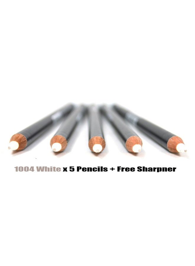 ITALIA 5 WHITE ITALIA EYE LIP LINER PENCIL 1004 SET + FREE SHARPENER & FREE EARRING - Image 2