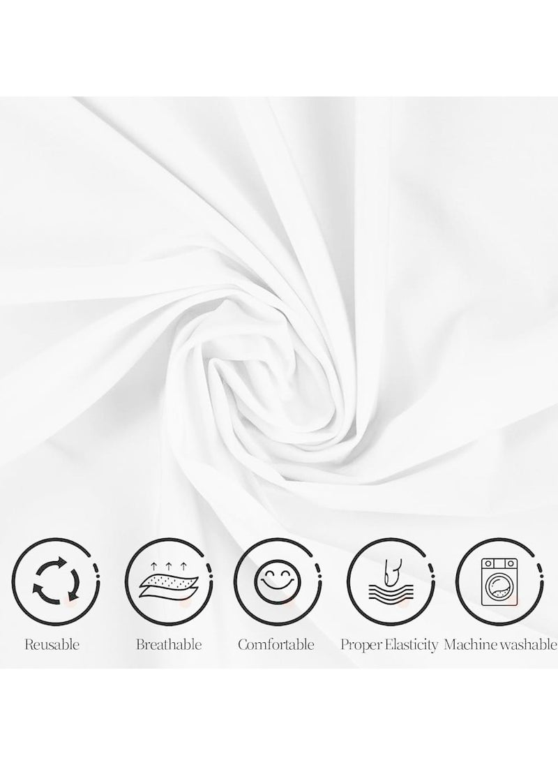 Generic - Chiffon Hijab for Women Muslim – White Color | Lightweight, Breathable, Non-Slip Scarf | 28 x 72 Inch Long Headscarf for Daily & Occasion Wear - Image 1