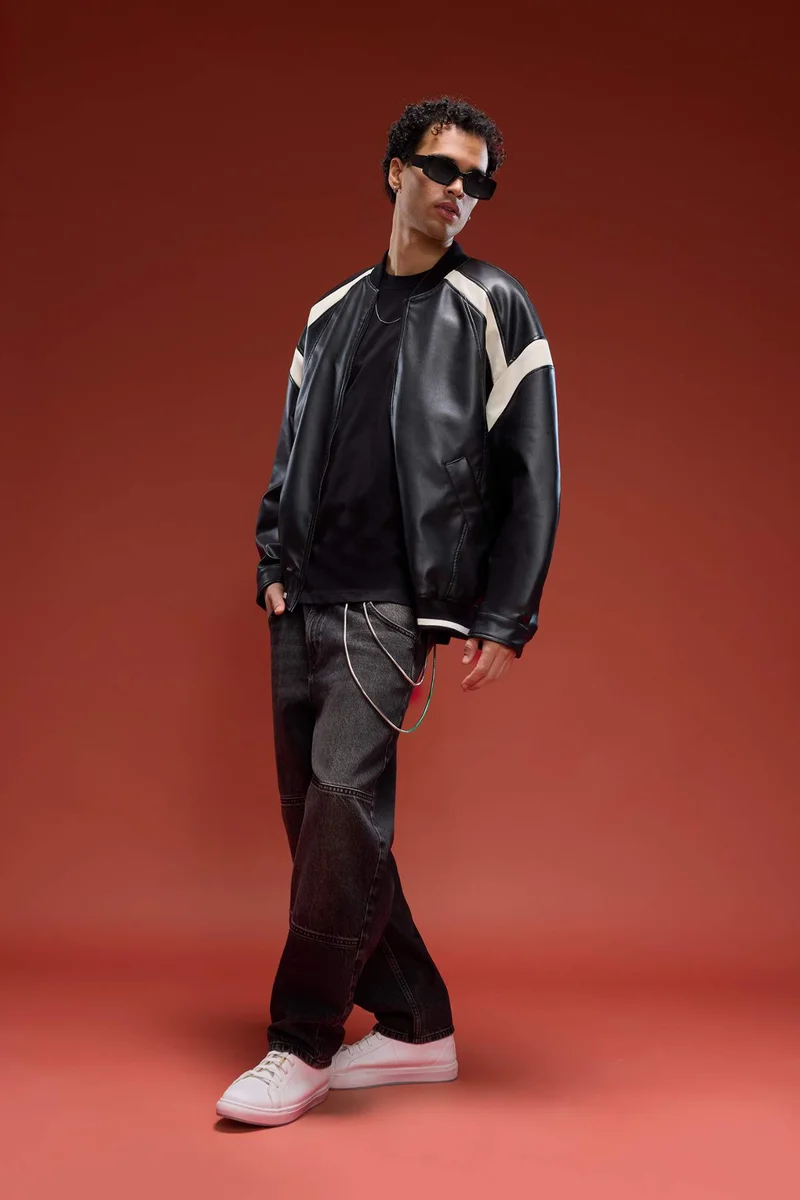 ديفاكتو Regular Fit College Collar Bomber Jacket