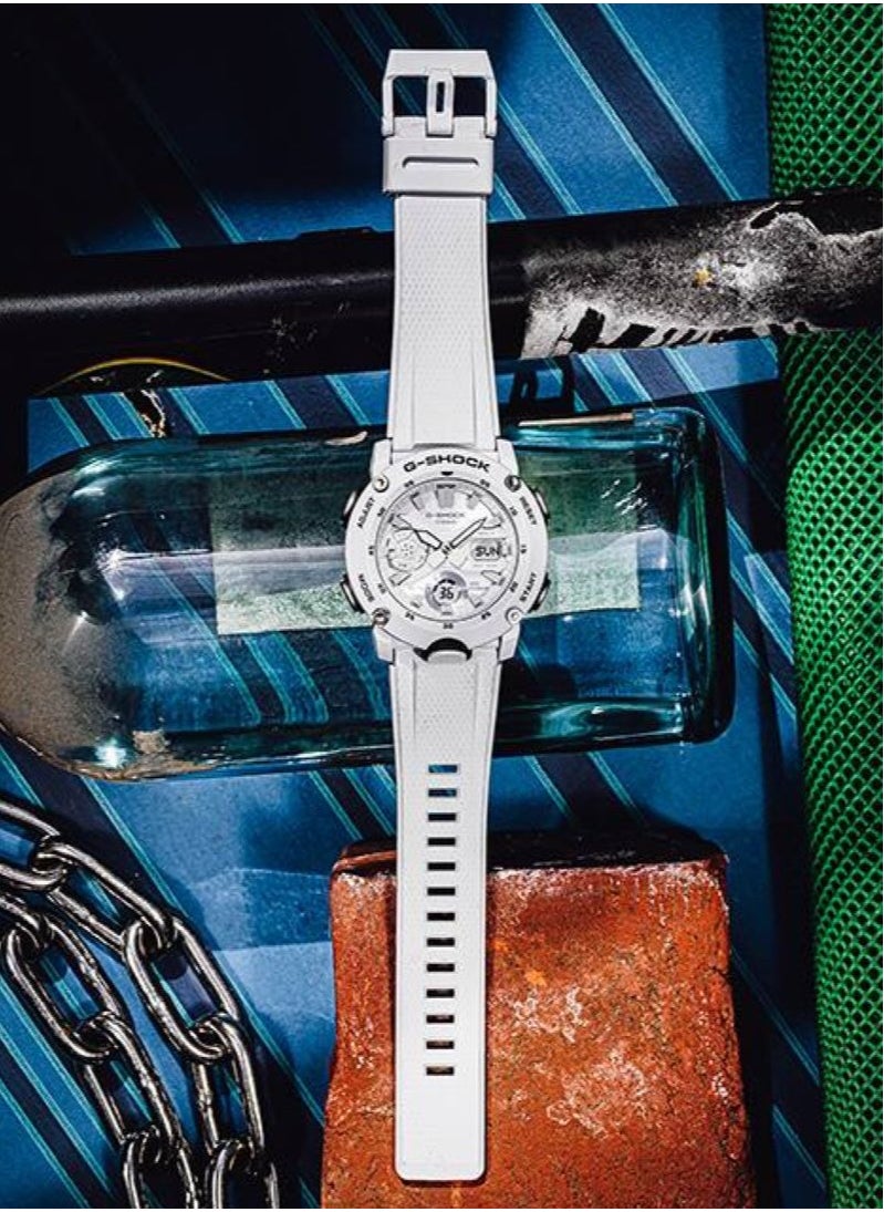 CASIO G-shock Men's Watch Carbon Core Guard Analog Digital Alarm Chronograph White GA-2000S-7ADR  - Image 2