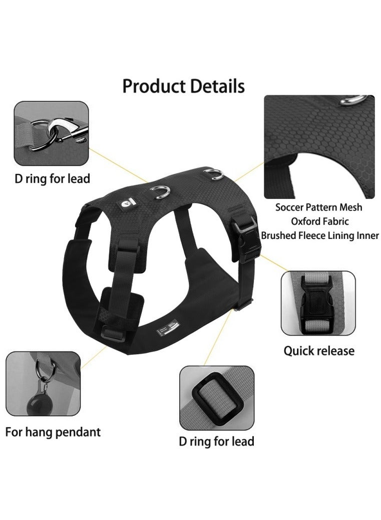 Lightweight Dog Harness and Leash Set, Air type for Medium to Large Dogs,Breathable, 1.5m Reflective Nylon Leash with Soft Handle - Image 3