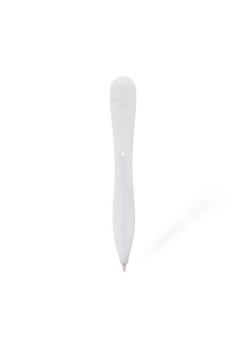 bobino Bobino Slim Pen White Diary Writing Journal Keeping Notebook Pen Minimalist Writing Pen  - Image 1