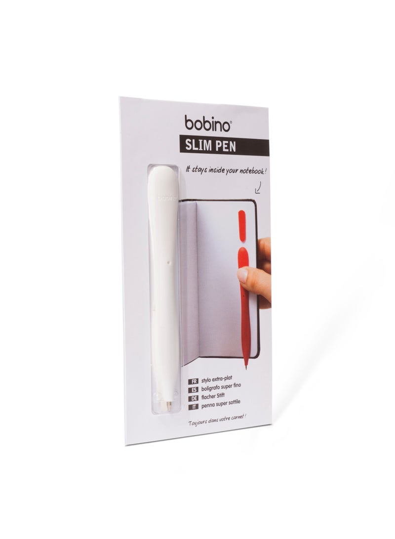bobino Bobino Slim Pen White Diary Writing Journal Keeping Notebook Pen Minimalist Writing Pen  - Image 2