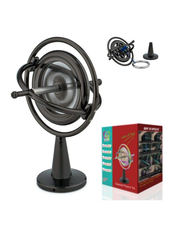DjuiinoStar Premium Gyroscope: Sturdy&Durable Pass 2Nd Floor Drop Test Long Spin Time (Play Tricks At Ease Use Ball Bearings) Educational Physics Anti Gravity Toy Dg 5B  - Image 2