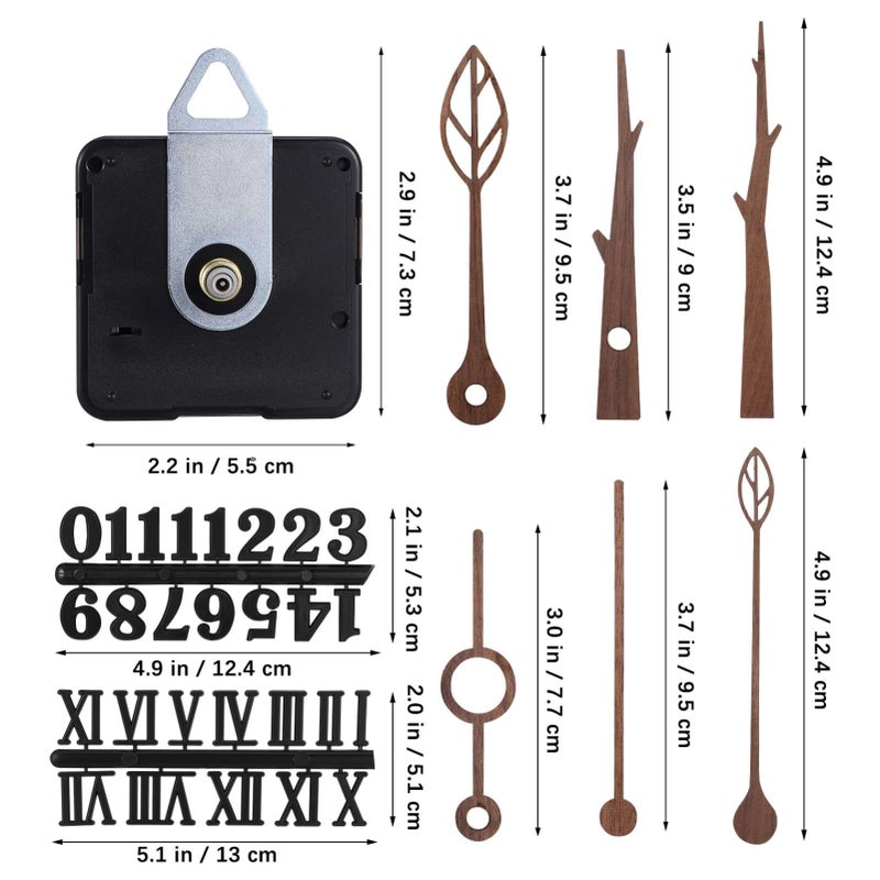 DIY Clock Mechanism Kit with Silent Sweep Motor 1 Set Hands Repair Craft Projects - Image 5