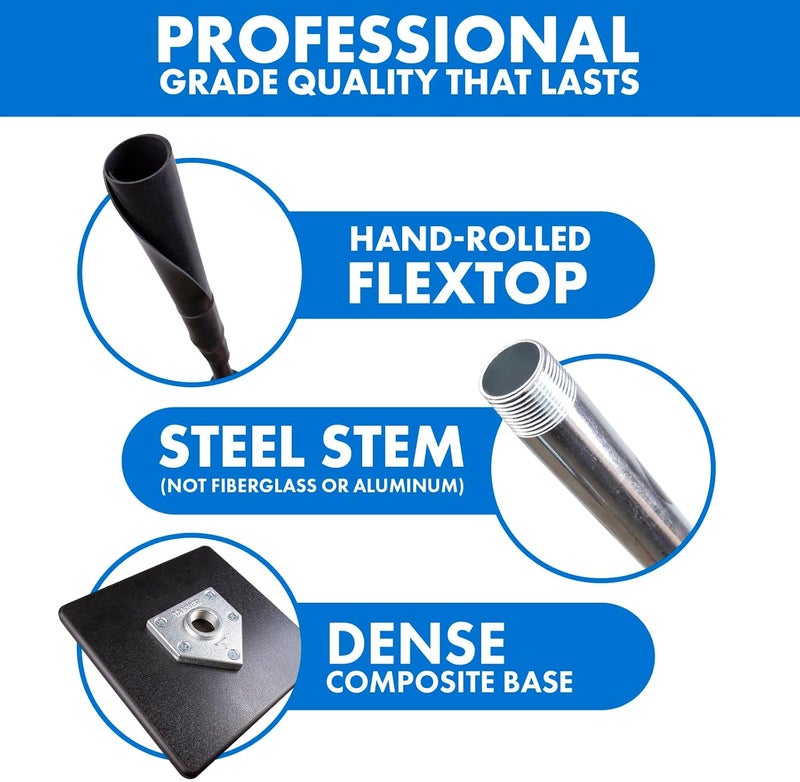 Tanner Tee The Original Batting Tee – Adjustable Pro Hitting Tee for Baseball & Softball, Steel Shaft, Composite Base, Hand-Rolled Rubber Top, 26"-43" Height - Image 5