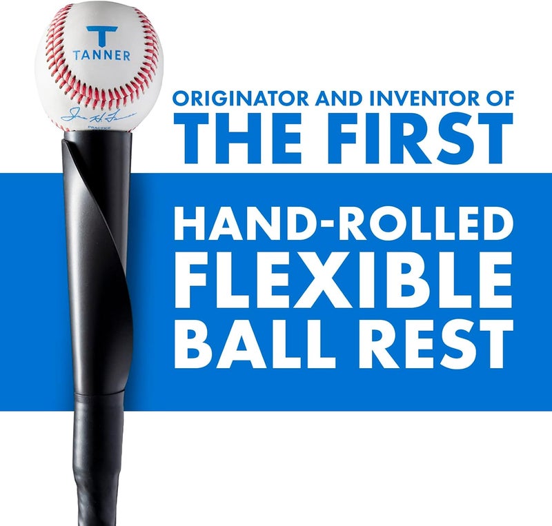 Tanner Tee The Original Batting Tee – Adjustable Pro Hitting Tee for Baseball & Softball, Steel Shaft, Composite Base, Hand-Rolled Rubber Top, 26"-43" Height - Image 1