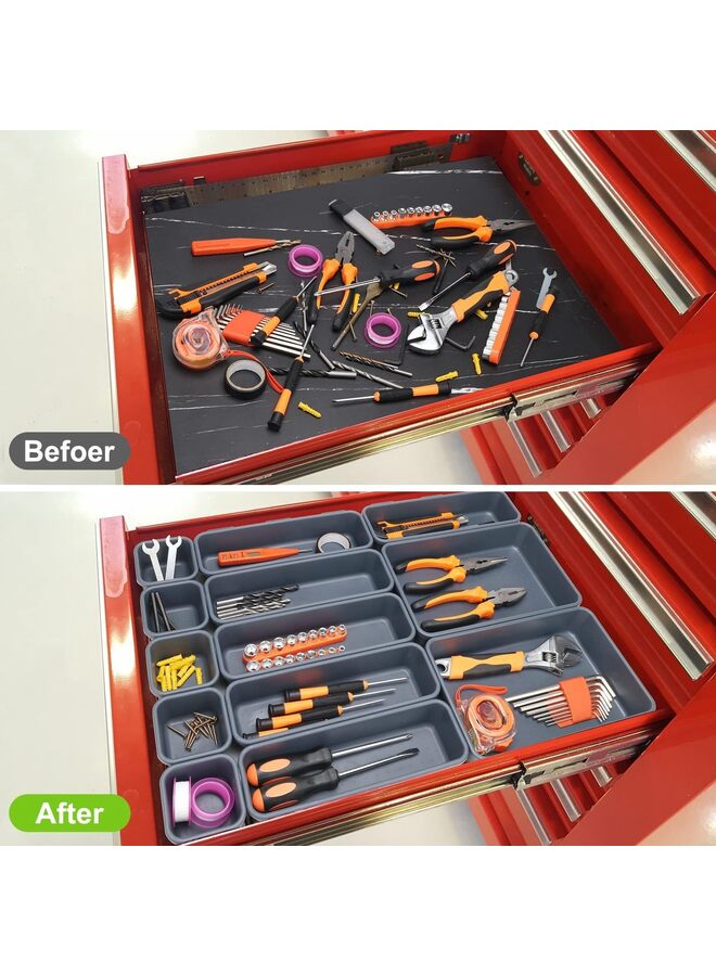 Tool Box Organizer Rolling Tool Chest Cart Cabinet Workbench Desk Drawer Organization and Storage for Hardware, Parts, Screws, Nuts, Small Tools Organization (Size : 42PCS) - Image 2