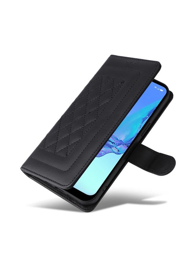 اس-توب جراب هاتف OPPO A53 / A53s جراب هاتف جلدي شبكي ماسي قابل للطي - Image 5