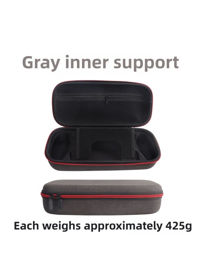 Generic For PSP Handheld PlayStation Portal Game Storage Bag PSP Hard Shell Bag Portable Handbag-Model:Grey Red Zipper (33*14.5*8cm)  - Image 1