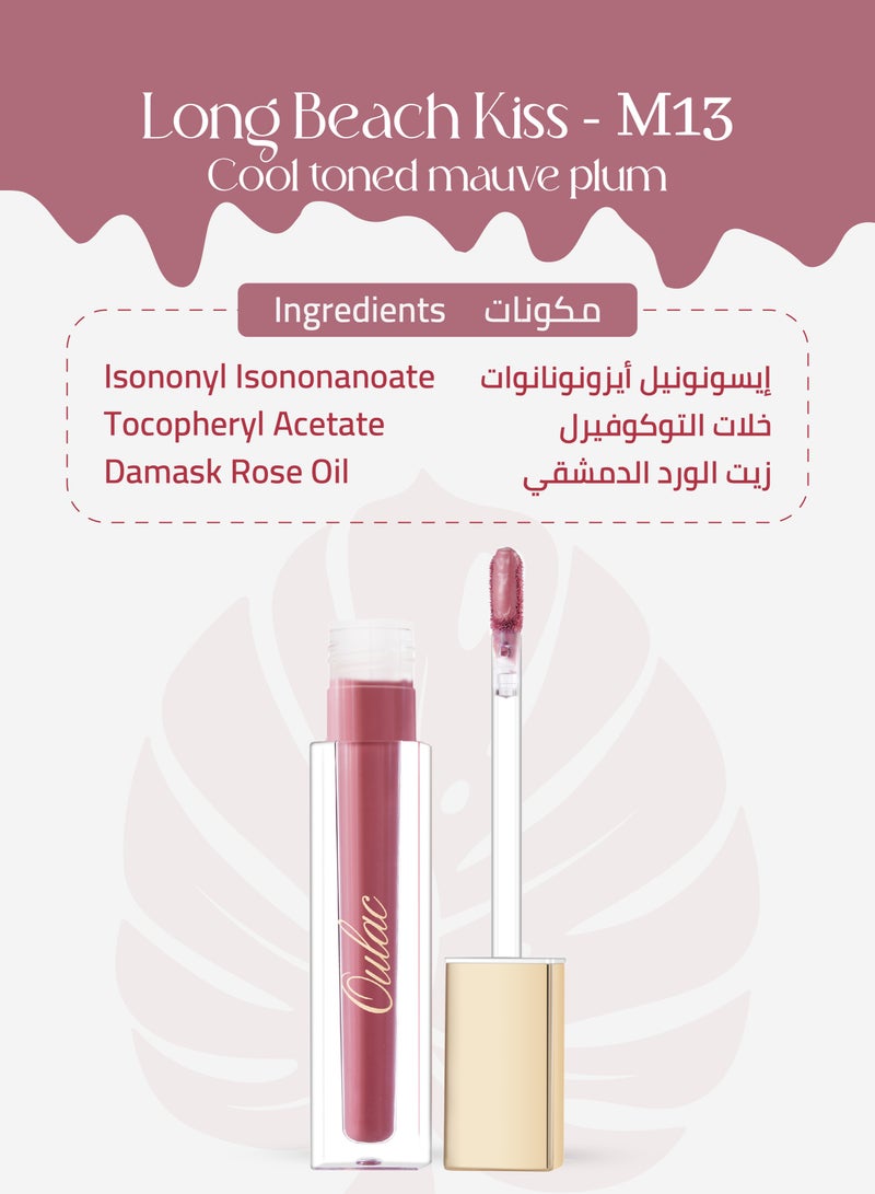 Oulac Matte Liquid Mauve Pink Lipstick for Women, Creamy Matte Texture Lip Gloss, Waterproof, Non-Stick Cup, Extra-Pigmented Lip Tint Stain with Vitamin E & Rose Oil, Vegan, Cruelty-Free - M12 Indie Kiss - Image 5